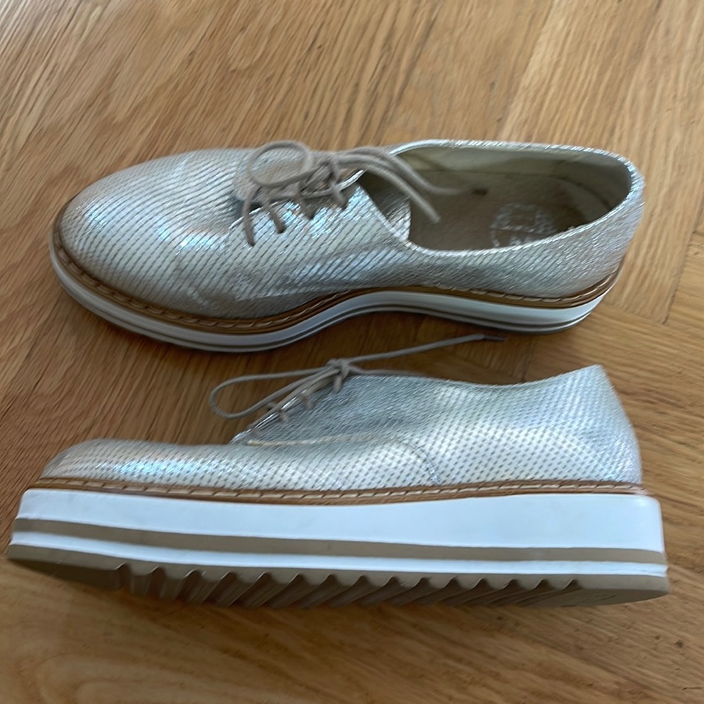 Platform Loafers in Silver - Made in Italy